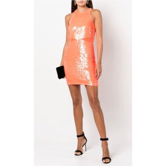 Alice + Olivia Cara Sleeveless Sequin Minidress - Picture 1 of 13